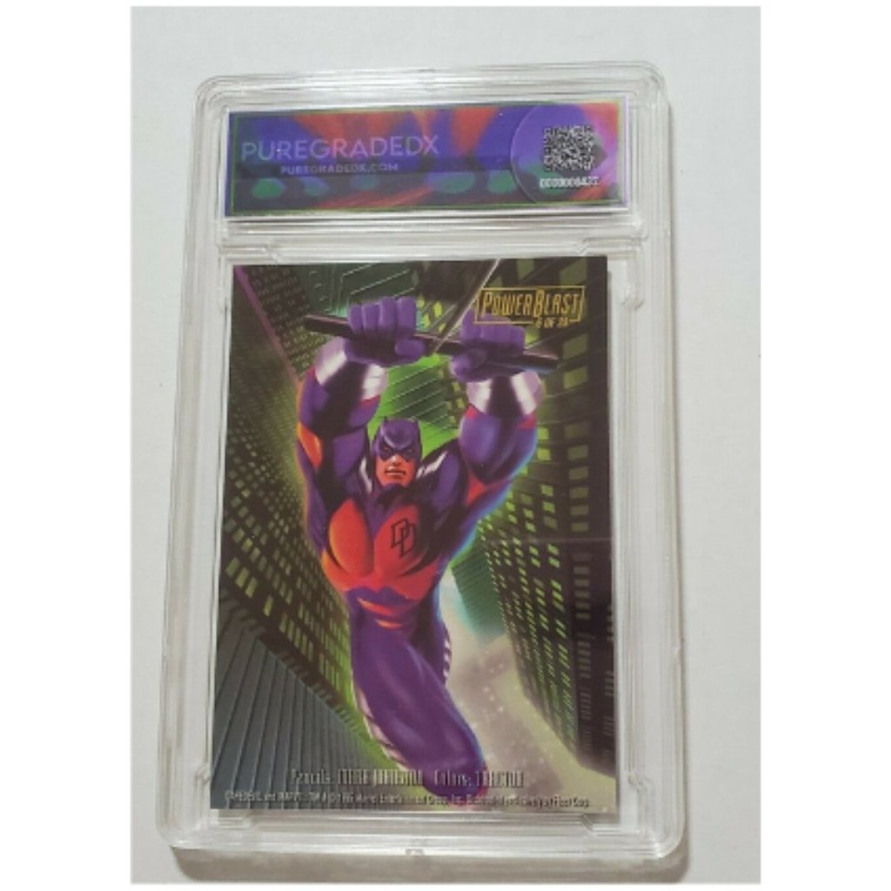 1995 FLAIR MARVEL ANNUAL Daredevil #6 Power Blast Graded 9 Mint Pure Graded X